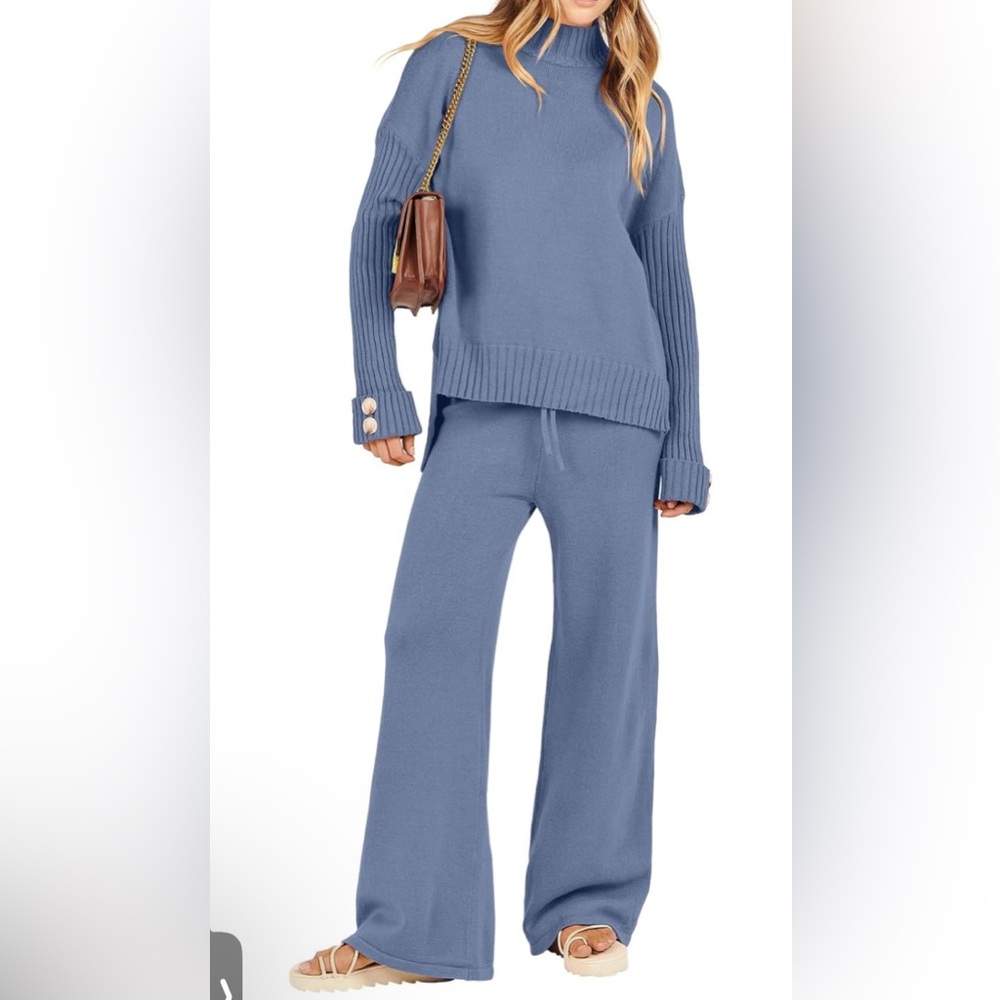 Blue Women's Knit Set